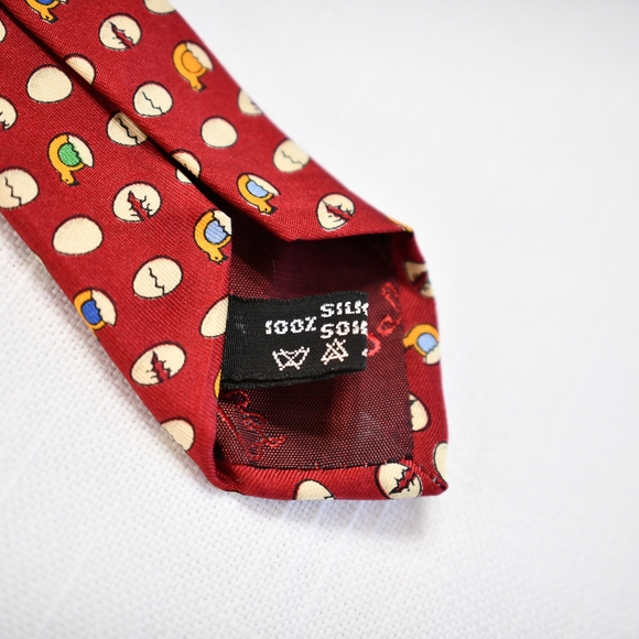 Ferragamo | Chicken/egg print tie - Picture 3 of 5